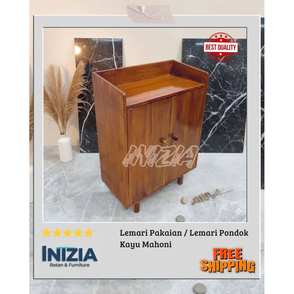 [TERMURAH] Lemari kayu / lemari baju / lemari serbaguna penghemat tempat kayu mahoni