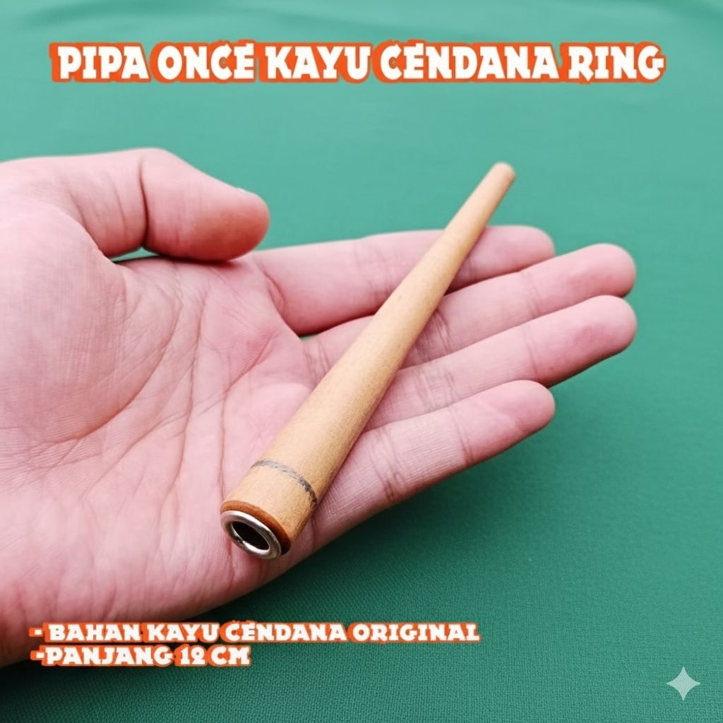 once pipa cangklong kayu cendana bulat ring
