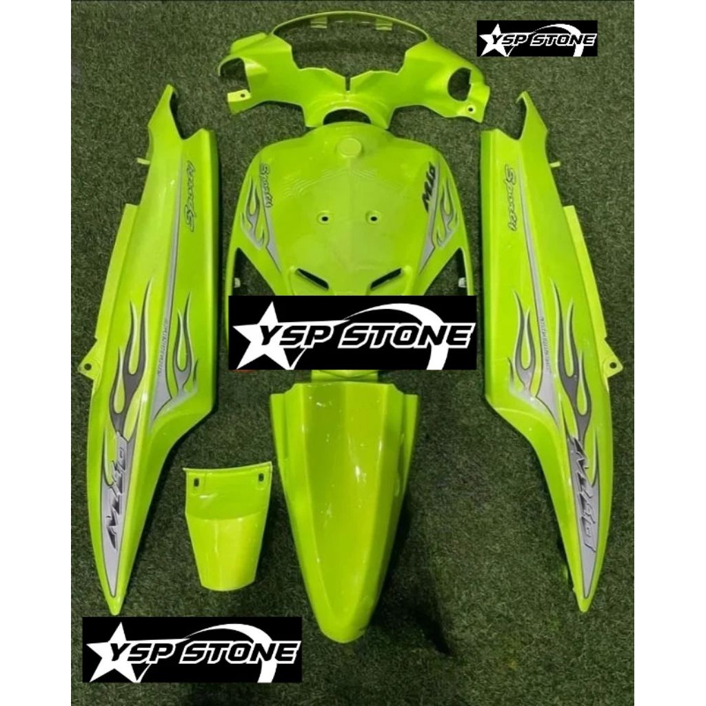 FULL BODY HALUS YAMAHA MIO SPORTY HIJAU STABILO TANPA STRIPING