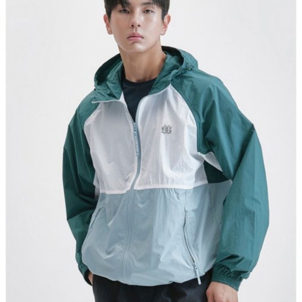 Kolon Sport Colorblock Packable Windbreaker Jacket