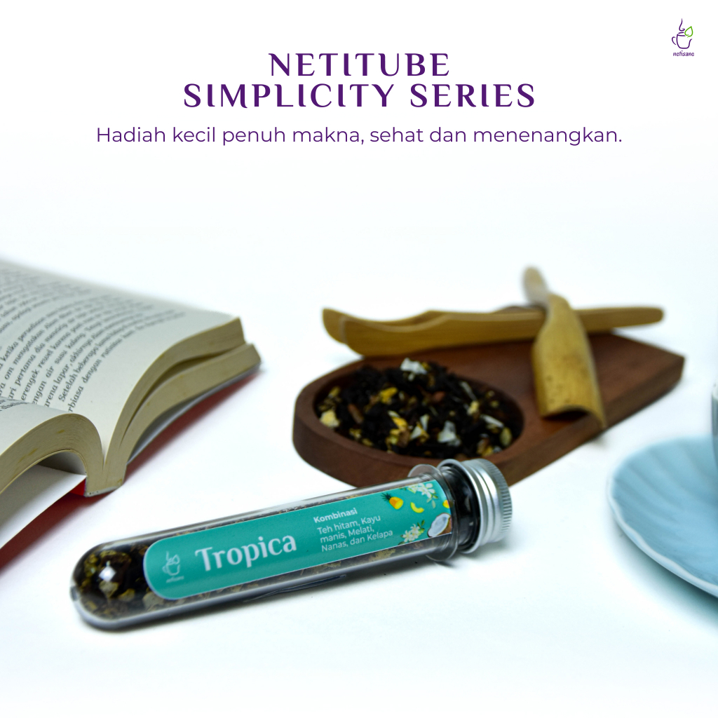 Special Tea Blend Tube Tisane/ Cascara Teh Kulit Buah Kopi  / Glass Tube Herbal Tea / Wedding Souven