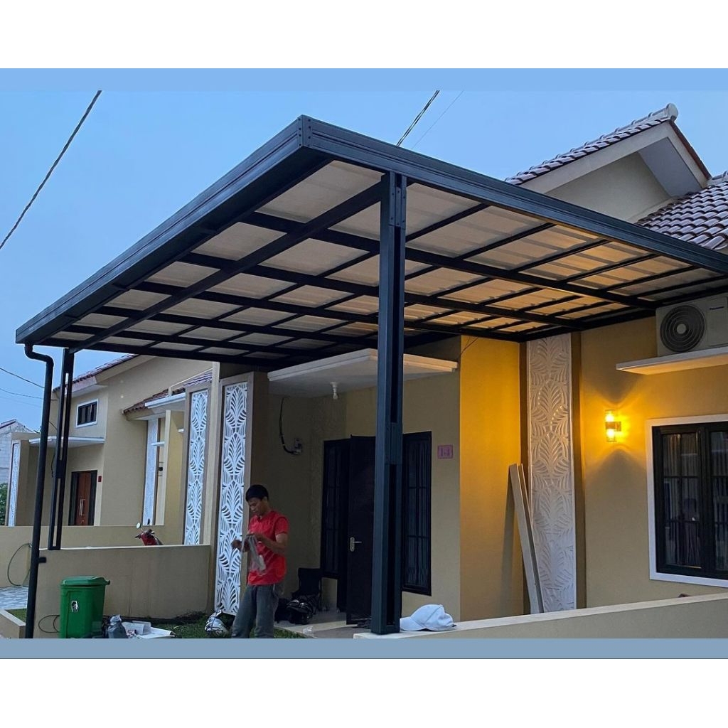 Kanopi atap alderon double layer