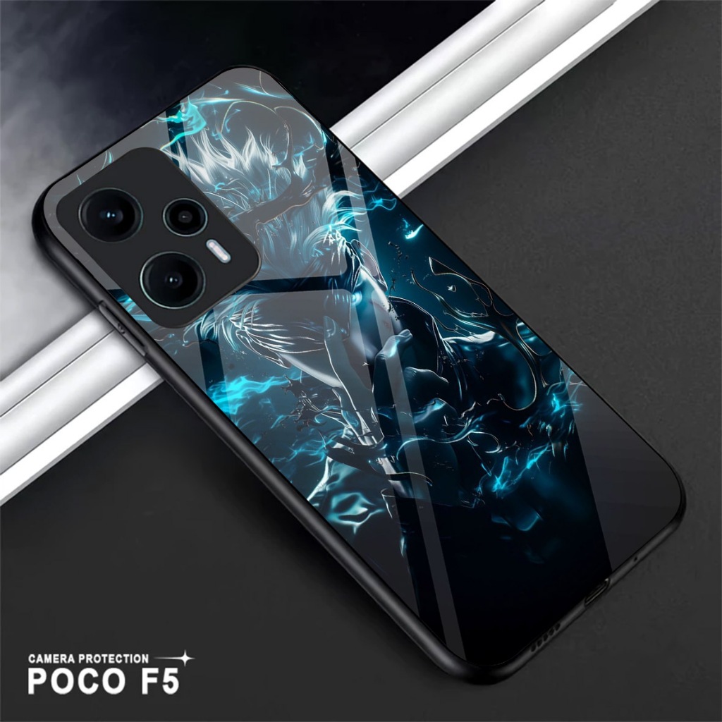 Casing Kilau Kaca Glass Glossy Untuk Tipe Hp POCO F5 POCO F1 POCO F3 POCO F4 POCO F6 POCO F7 Terbaru