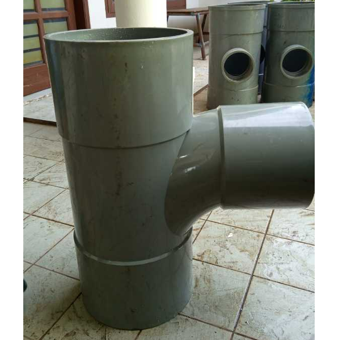 Large Radius Tee PVC 10'' x 8'' AW CM / Tee Way PVC 10'' x 8'' AW CM / Large Radius TEE PVC 10 inch 