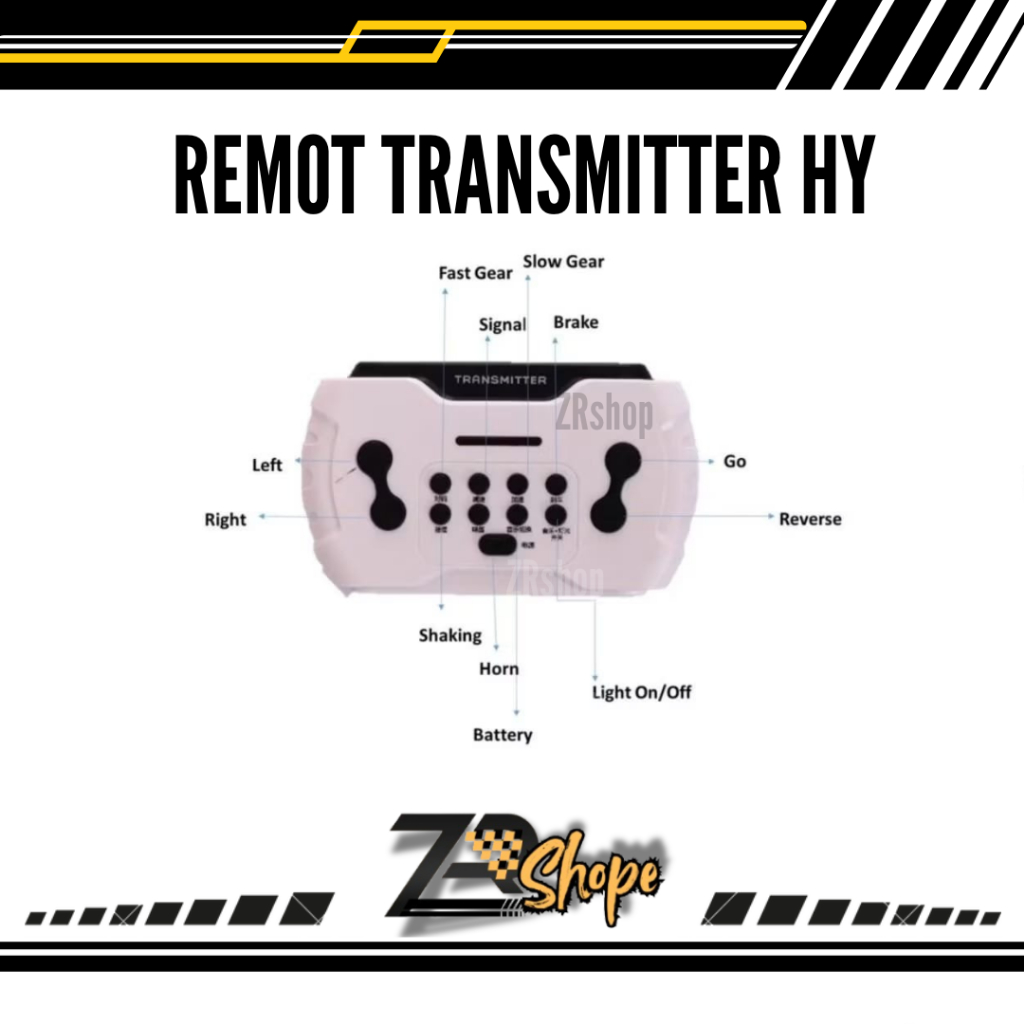 ZRShope || Remot Control Mobil Mainan Aki Anak type Transmitter HY-JR JR1816RXS JR1807RXS Remot Rece