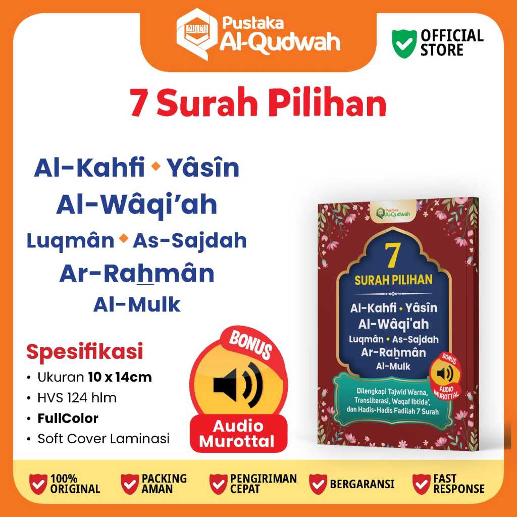 BEST SELLER Keutamaan 7 Surah Pilihan || Surah mustajab | Surah Al Quran | Buku Muslimah | Buku Keut