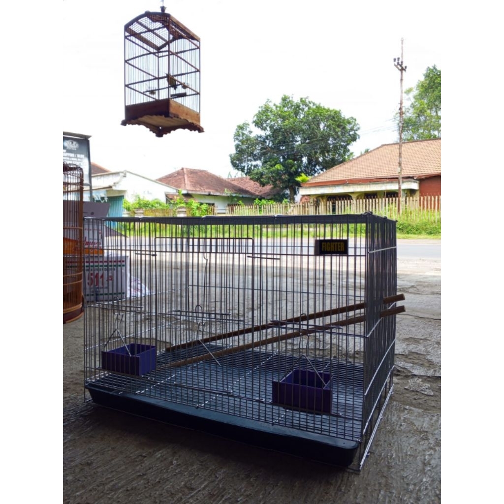 KANDANG KOTAK UMBARAN LOVEBIRD BESI LIPAT 60x40