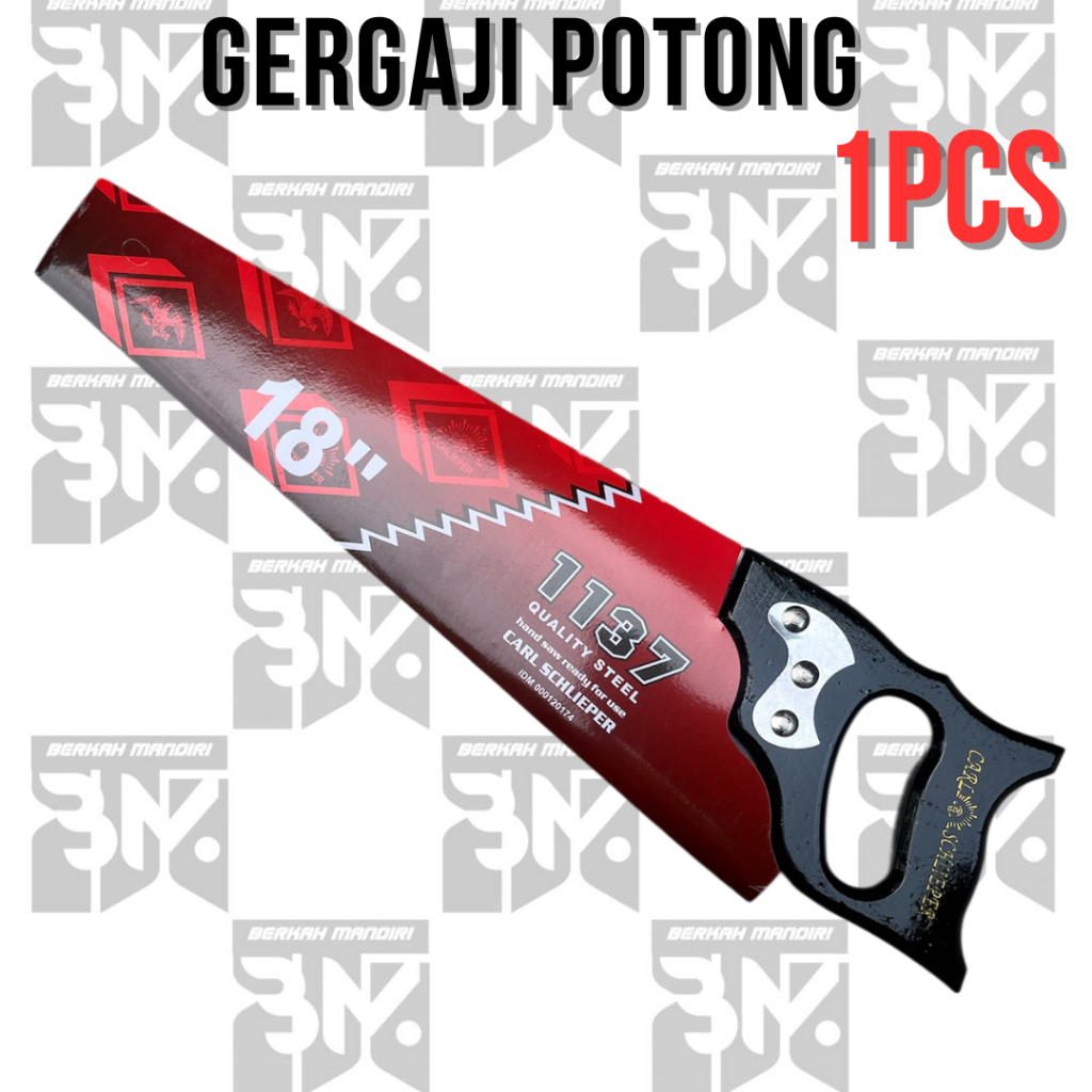 Gergaji Gorok Carl Schlieper Gagang Kayu Handle Karet Potong Hand Saw 18" 20"