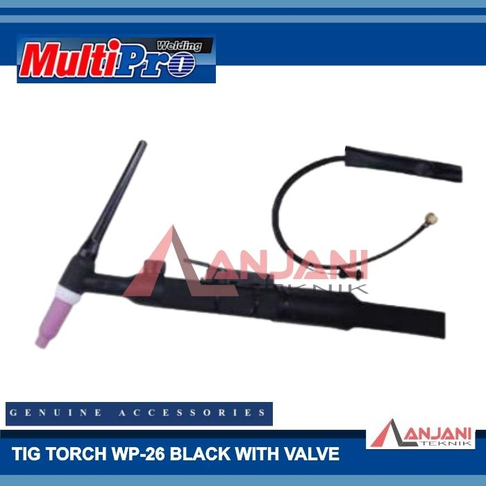 STANG LAS ARGON WP-26 BLACK WITH VALVE MULTIPRO WELDING TIG TORCH WP26