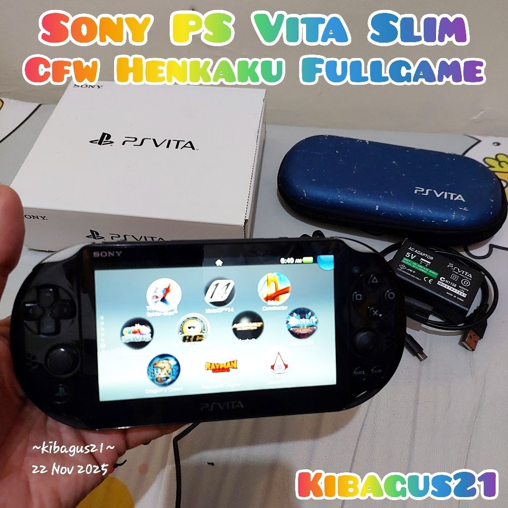 PS Vita Slim CFW Henkaku 256gb Fullgames