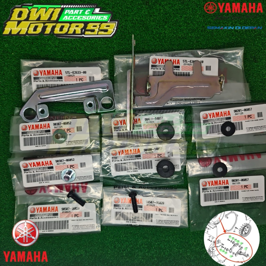 1 SET BAUT BOSH GROMET PLAT DUDUKAN KUIL COIL KOIL MIO SPORTY SMILE NOUVO SOUL FINO KARBU ORIGINAL O