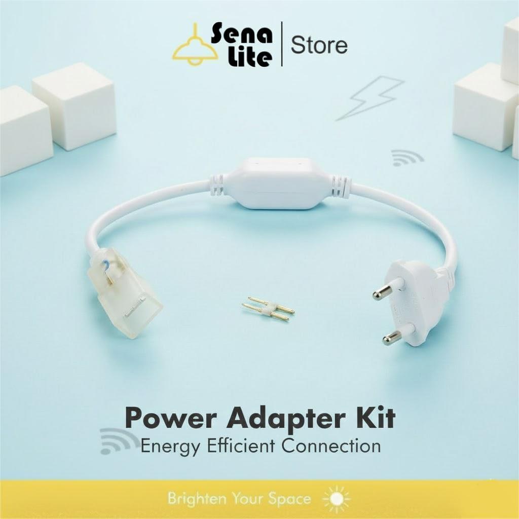 Colokan Lampu neon flex 220v LED strip kabel colokan neon flex 220 volt LED strip socket