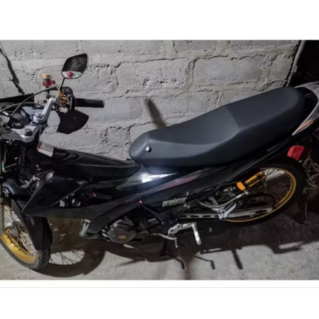 Jok satria fu karbu model dua tingkat kulit mbtech ternyaman _ Jok satria fu karbu