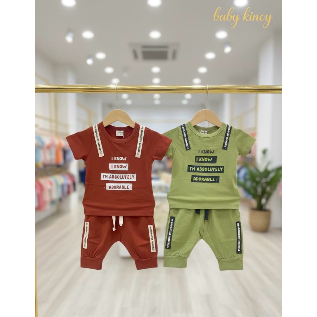 USON 7484 | Stelan Anak Laki Laki Celana jogger/ stelan anak laki laki merek uson ukuran 0-6bulan