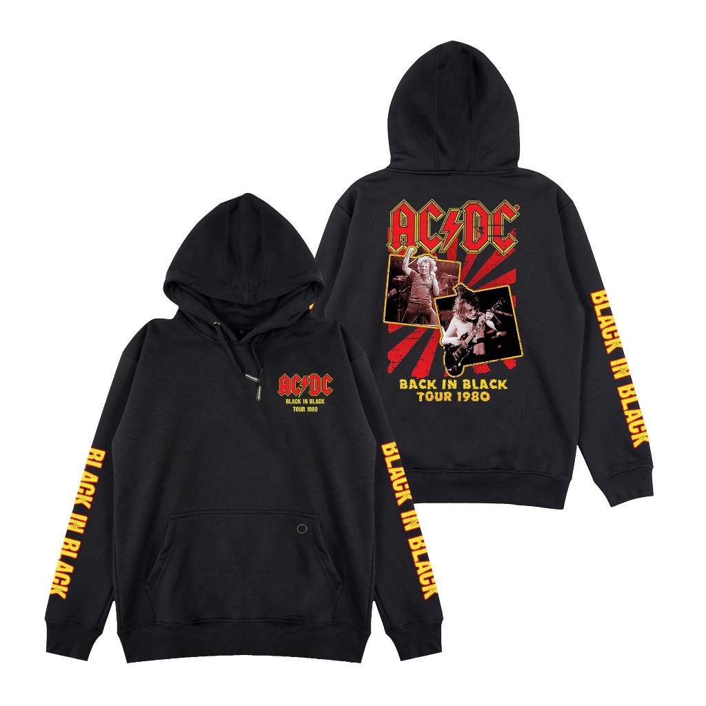 The Wasnas Hoodie ST Acdc Tour 1980 Bahan Fleece