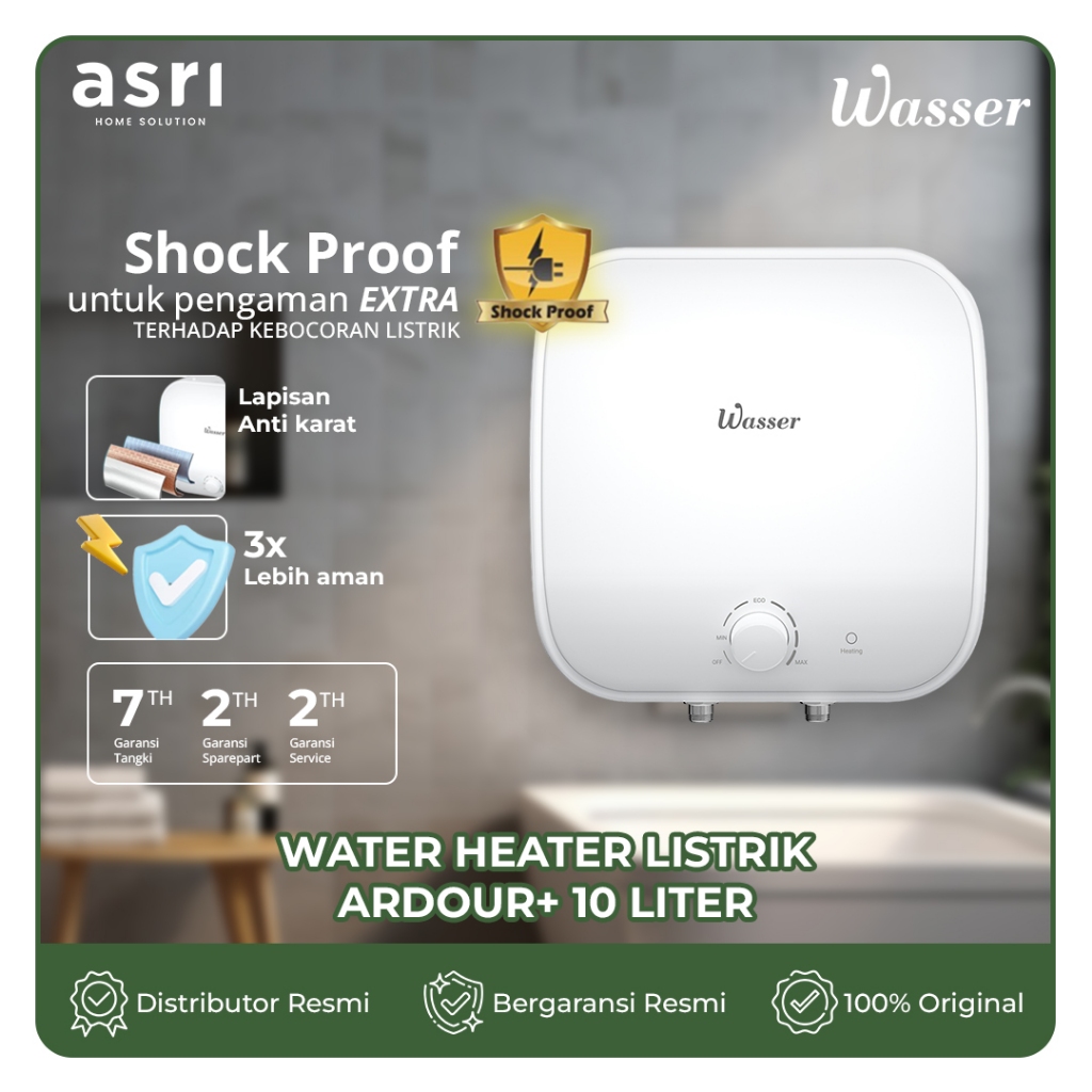 Wasser WH-M10S Pemanas Air Listrik 10 Liter