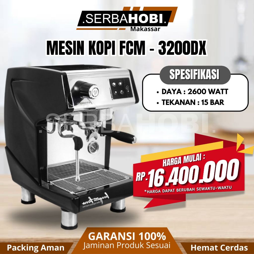 Coffee Maker Espresso Machine FCM3200DX / Mesin Kopi FCM-3200DX