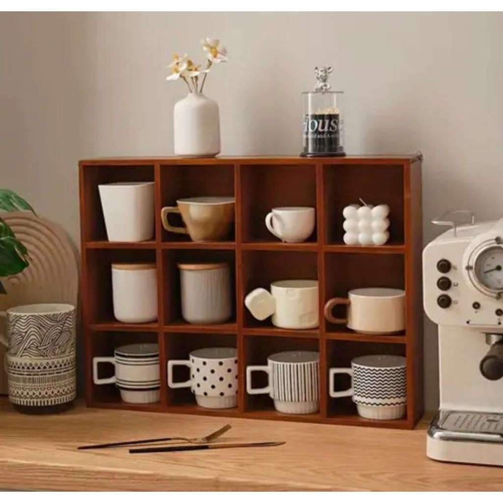 Rak Gelas Kayu Jati Woodcraft