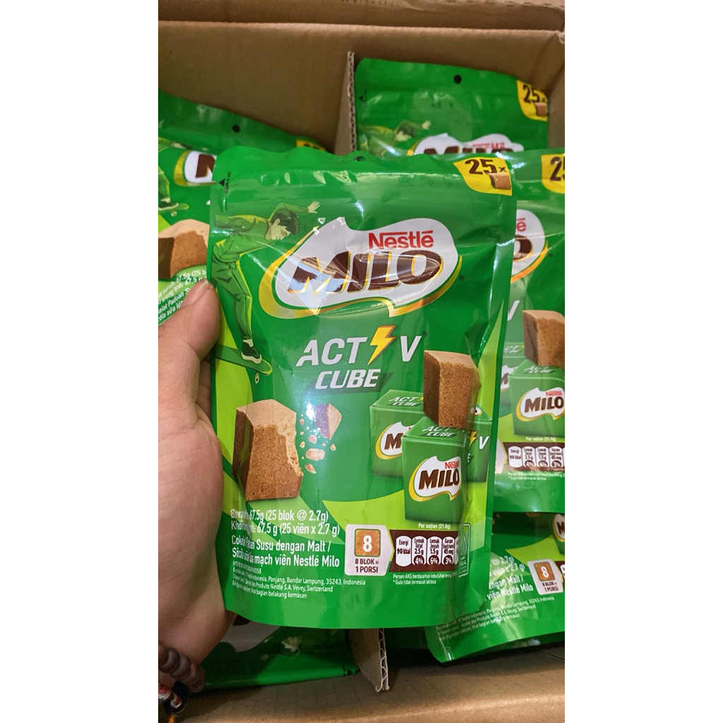 Milo Cube Original 100% — Permen Coklat Milo Viral Kemasan Ekonomis / Milo Cubes