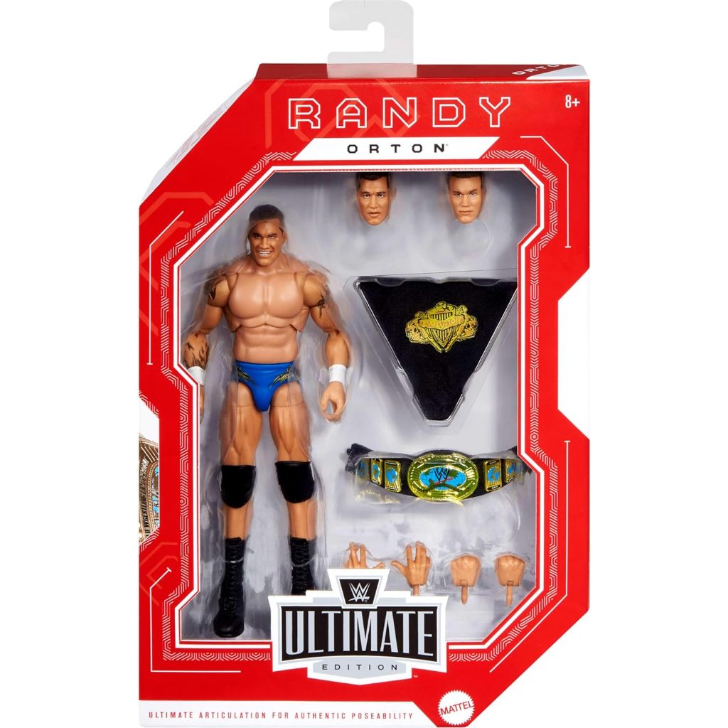 NEW Mattel WWE Ultimate Edition Randy Orton 6-inci Action Figure & Aksesoris Fan Takeover Set, 10+