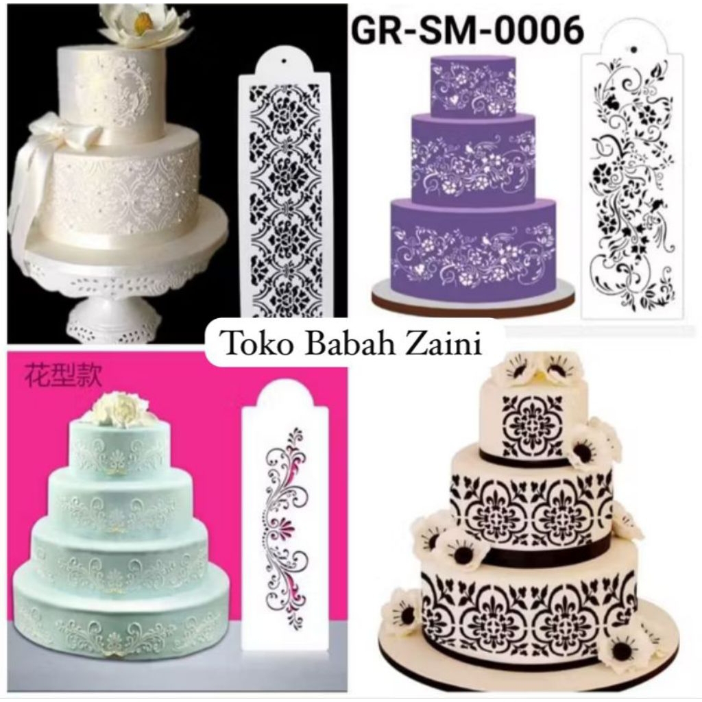 CAKE STENCIL STENSIL KUE MOTIF UKIRAN BATIK