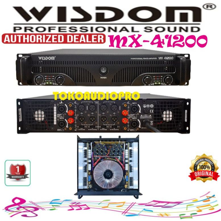 Power Wisdom MX41200 4-Channel Power Amplier Wisdom MX-41200 Kelas TD