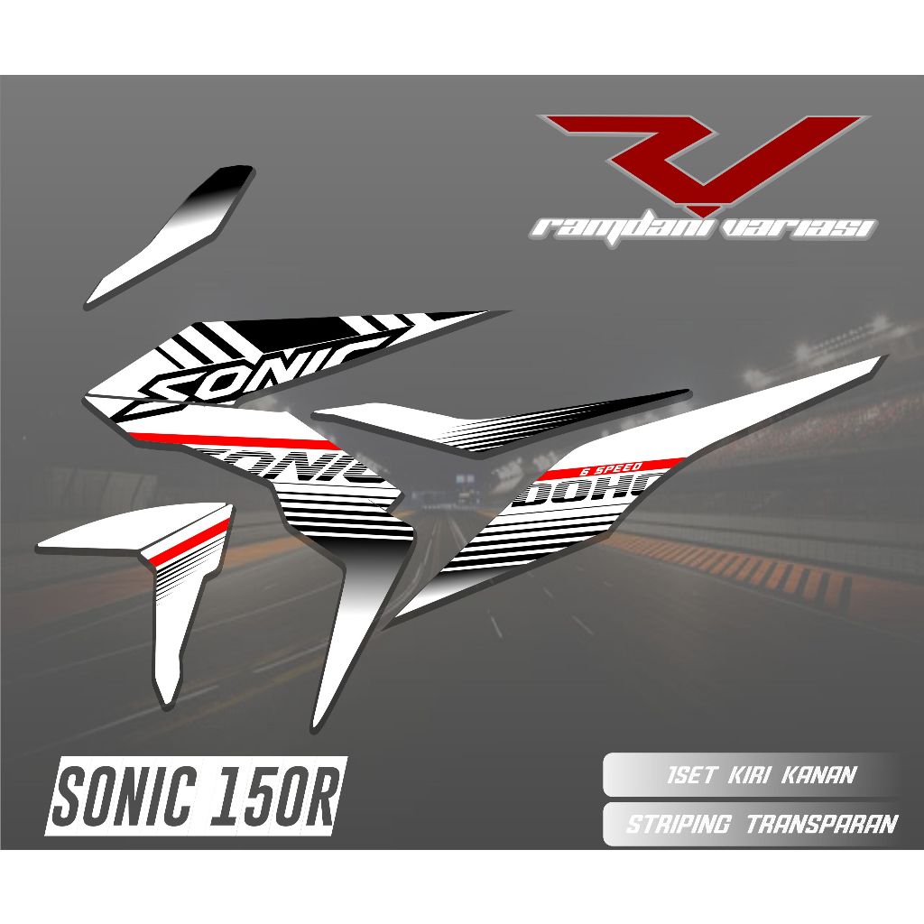 STRIPING STIKER HONDA SONIC/STIKER VARIASI SONIC 150R/STRIPING SONIC 150R