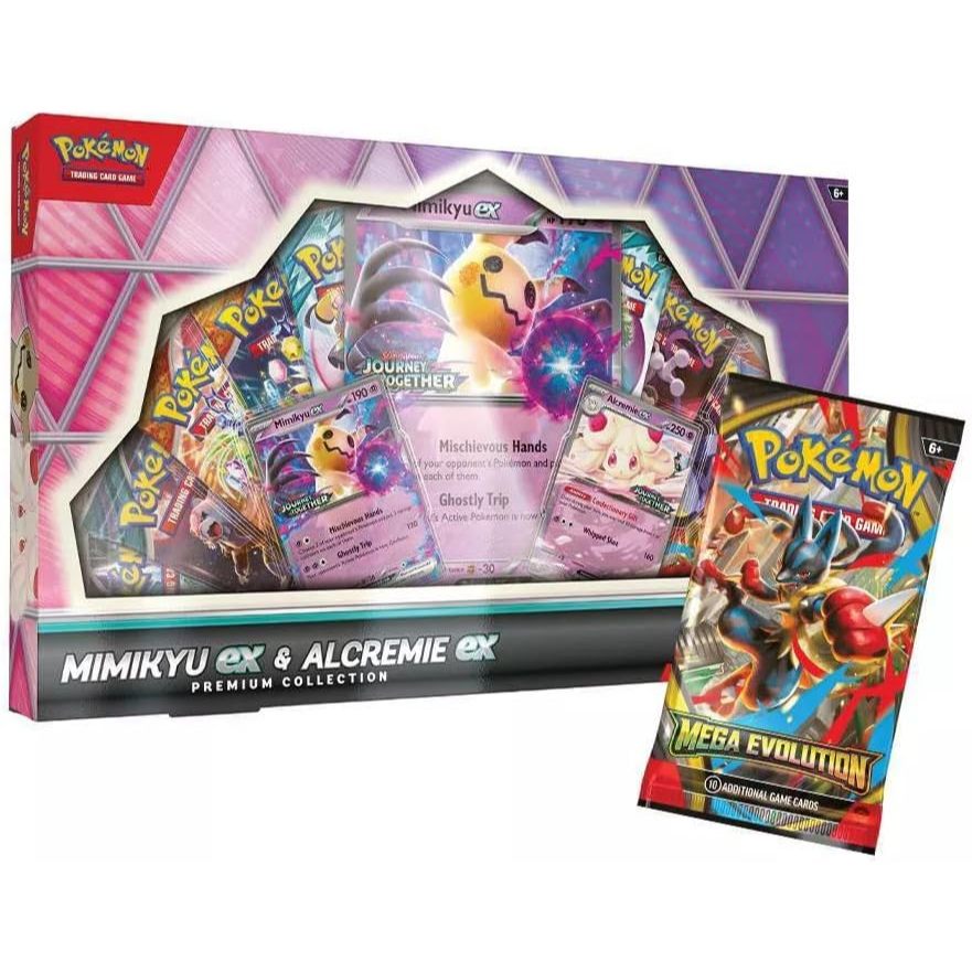 PRODUK TERBATAS FREE ONGKIR Pokemon TCG: Mimikyu ex & Alcremie ex Premium Collection - 10 Packs,
