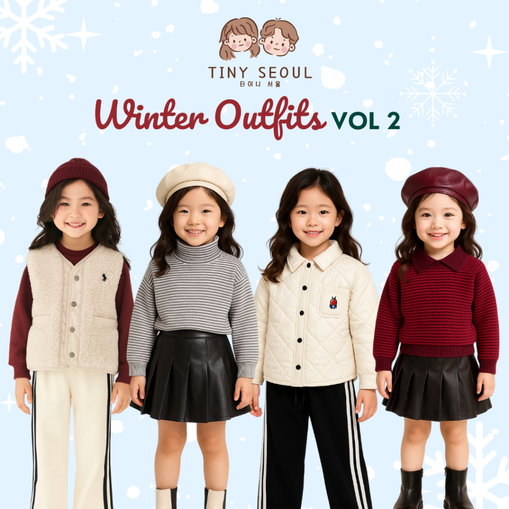 TINY SEOUL GIRL WINTER OUTFIT EDITION VOL 2 - Baju Musim dingin Anak Perempuan Jaket Winter Vest Rom
