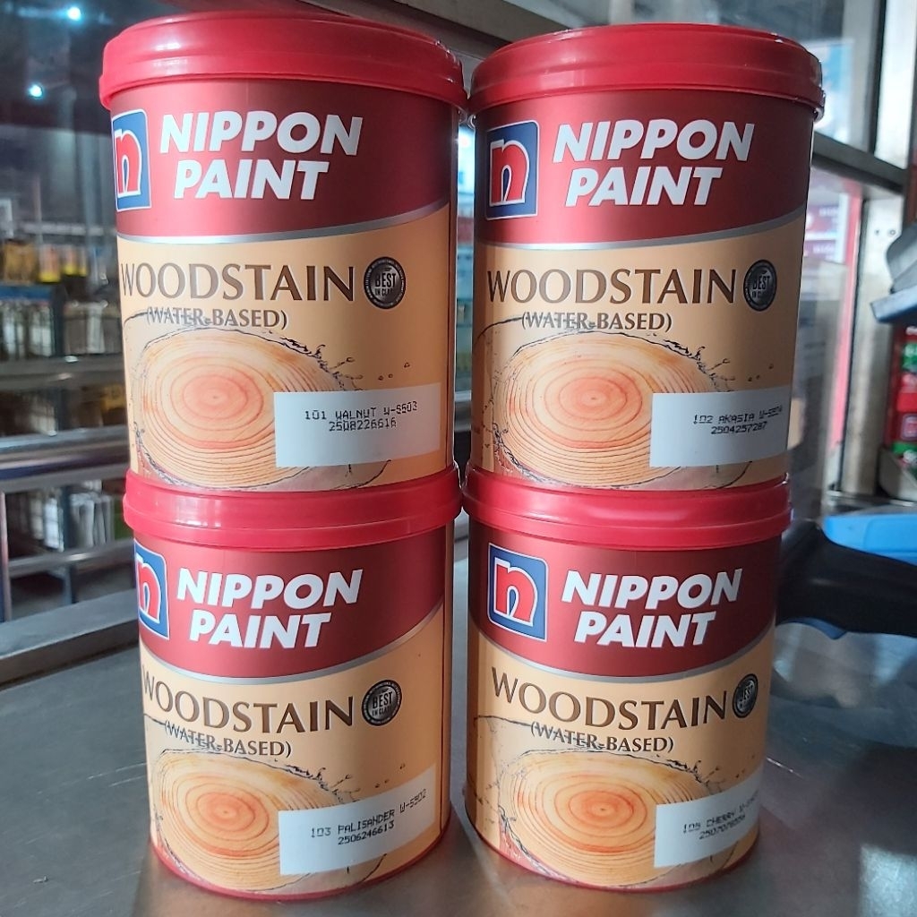 Nippon Paint Woodstain 1 Kg | Cat Kayu Waterbased | Politur Kayu Waterbased | Plitur Kayu Waterbased