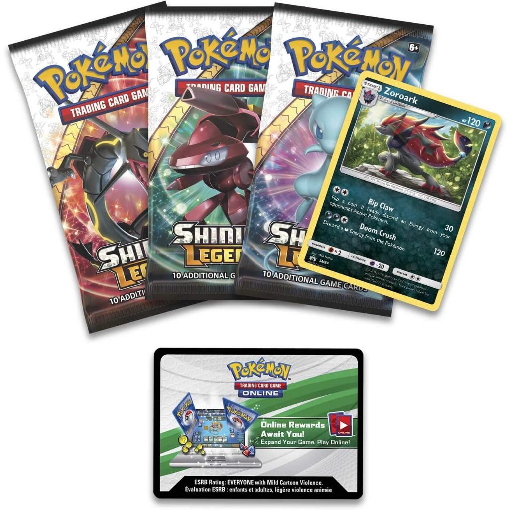 Pokemon TCG: Shining Legends Pin Collection – Zoroark, Premium Collectible Trading Card Set, Include