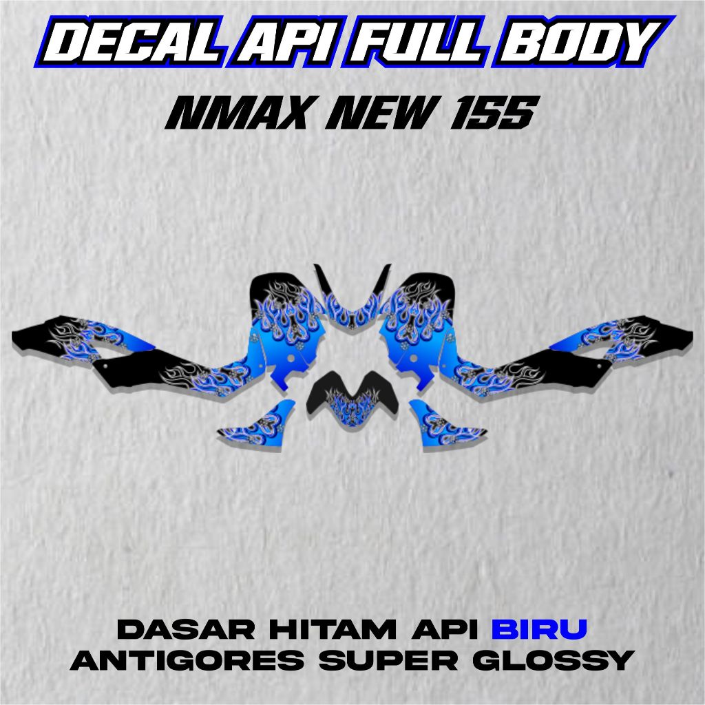 DECAL FULL BODY NMAX NEW 155 DECAL MOTOR MOTIF API ( YAMAHA NMAX NEW 155 )