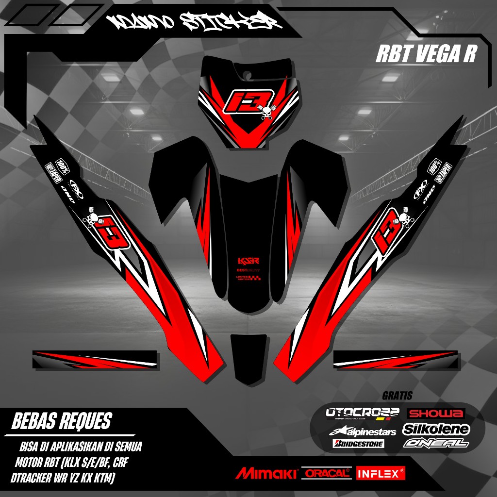 STIKER STRIPING MOTOR VEGA LAMA VEGA R LAMA RBT BEBEK MODIF SUPERMOTO TERBARU