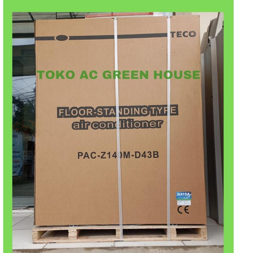 Outdoor AC Baru TECO Floor Standing 5 PK Non Inverter  R410A Baru segel pabrik