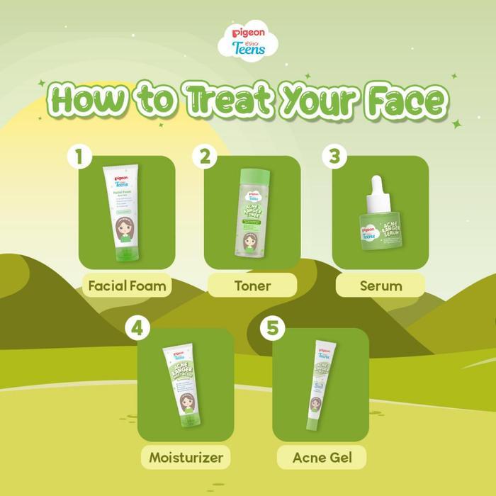 07f1- Paket Pigeon Teens Skincare Kulit Jerawat