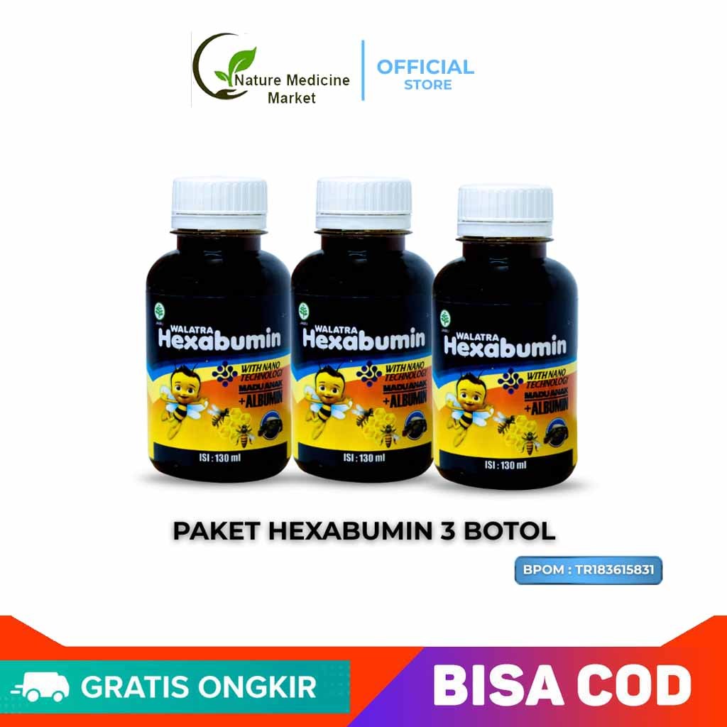 Natural Medicinee - Paket 3 Botol Walatra Hexabumin Original