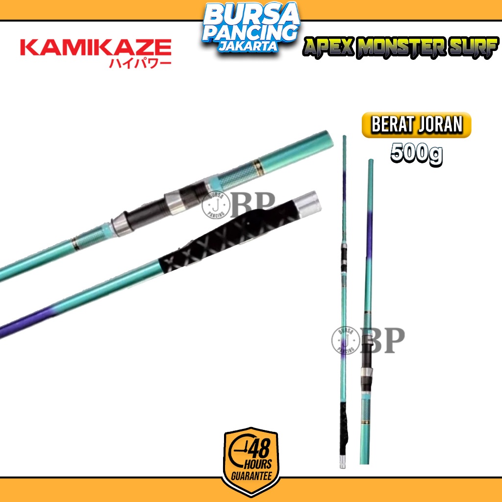 KAMIKAZE Joran Pancing Spinning APEX MONSTER 390cm - 450cm Hi Carbon Blank 24T Extra Slim Joran Panc