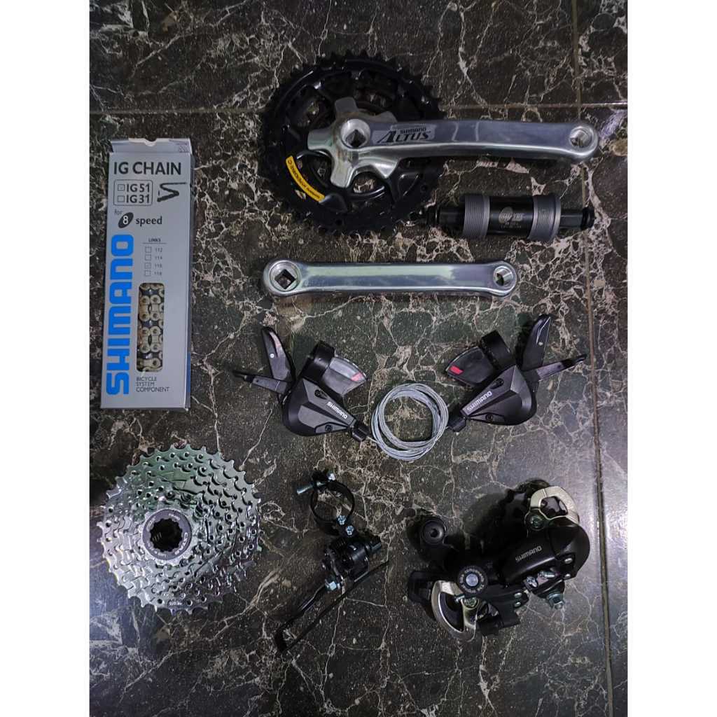 Groupset Shimano 3 X 8 Speed TX35 Cassete Slop MTB Seli Federal Minion roadbike minivelo gravel