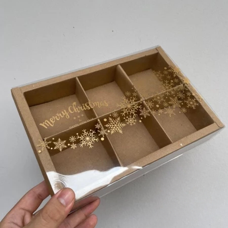 5 Pcs Dus mika natal eggtart sekat 6