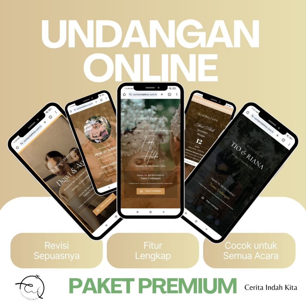 Undangan Online Desain Premium Full Fitur Bebas Revisi