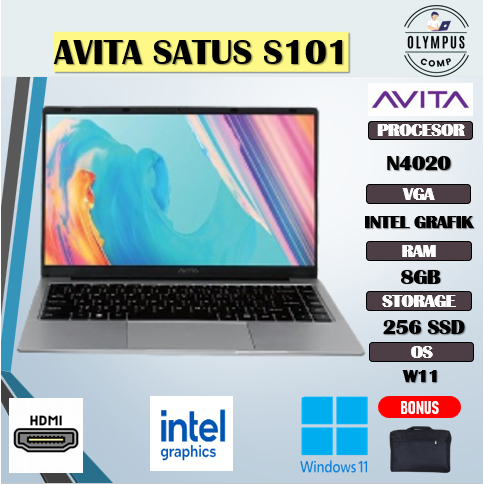 AVITA SATUS S101 N4020 8GB 256GB W11 14.0