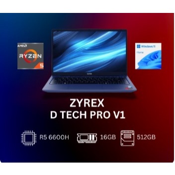 NB ZYREX D-TECH PRO V1 RYZEN 5-6600H RAM 16GB SSD 512GB LYR 14" WIN