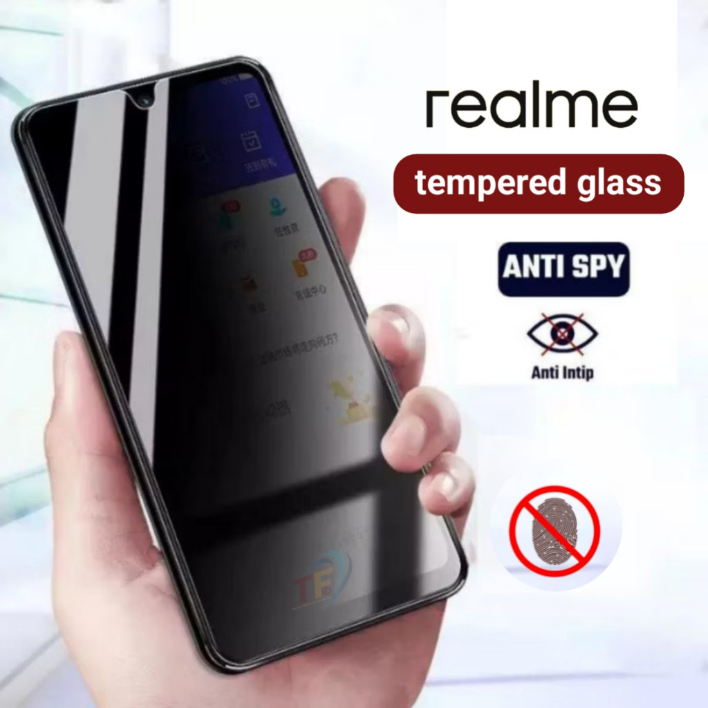 TG full anti spy realme 14 14t 13 14x 5 5i 5s 5pro 3 3i 3pro 2 2pro 6i 6pro 6s 7 7i 7pro V3 V5 (5G) 