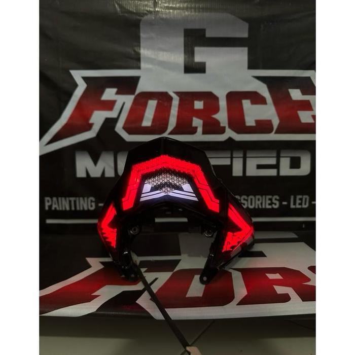COD Stoplamp lampu belakang Vario 125 old KZR Custom Lazy Led RGB remote sen running PNP