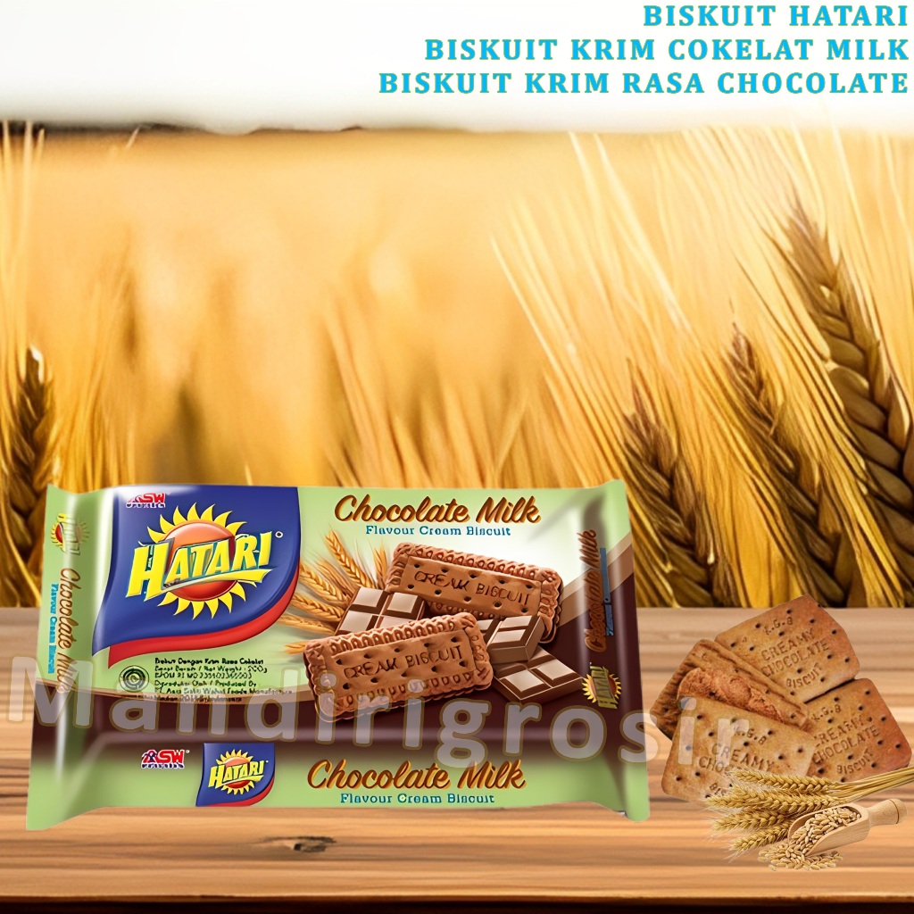Biskuit Cream Chocolate Milk * Biskuit Hatari * Biskuit Rasa Krim Cokelat * 190gr