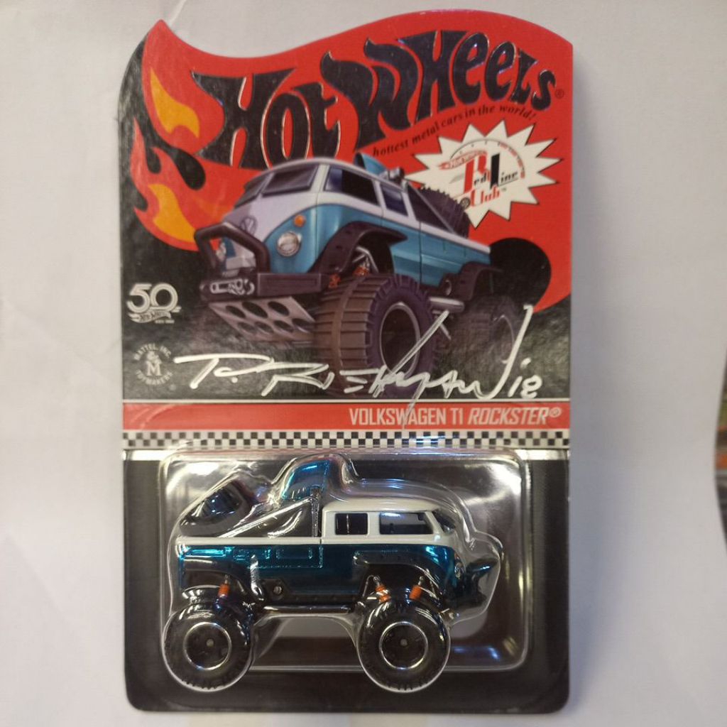 hot wheels volkswagen t1 rockster rlc sign phill riehlmans
