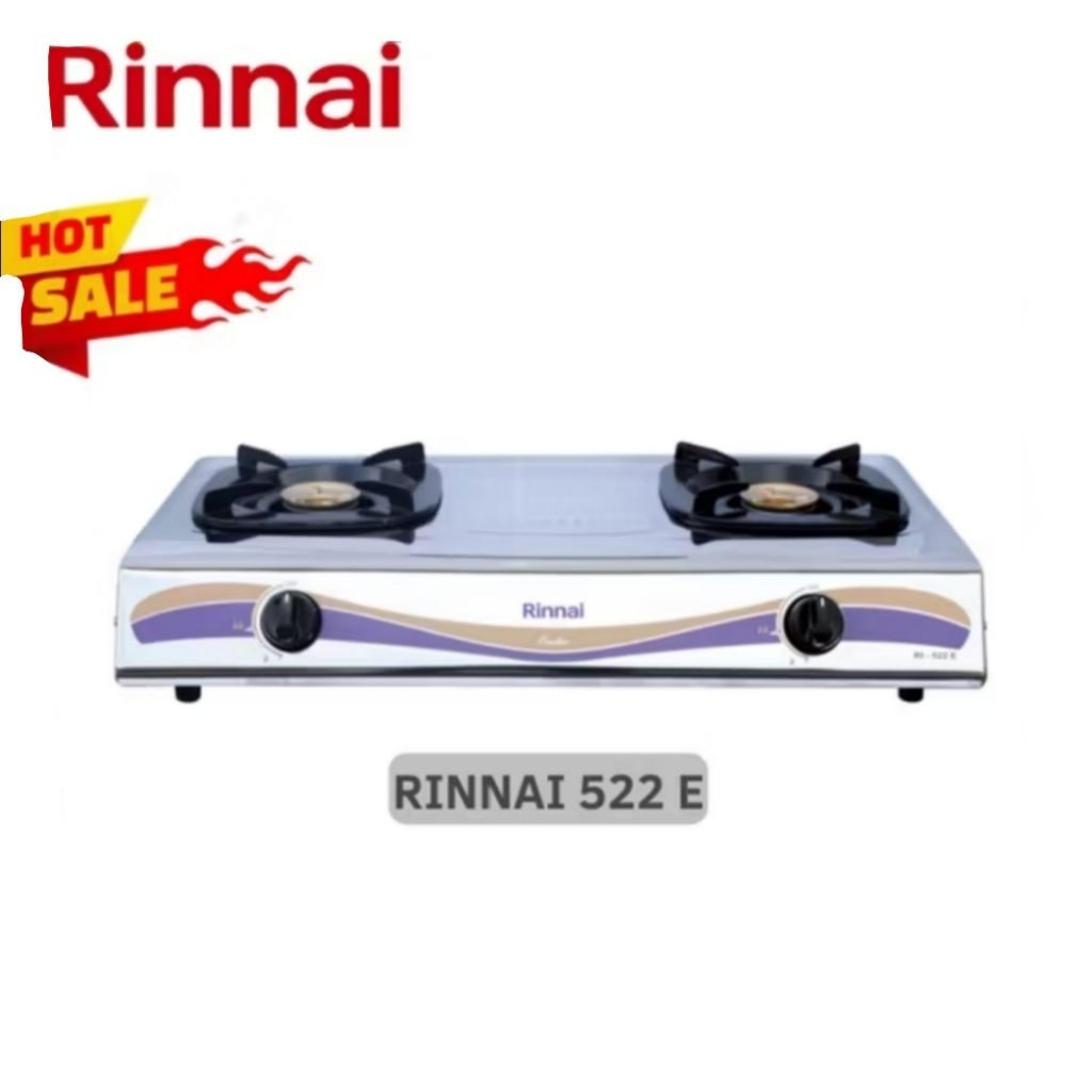 KOMPOR GAS Rinnai RI-522E / KOMPOR Rinnai 522E STAINLESS STEEL