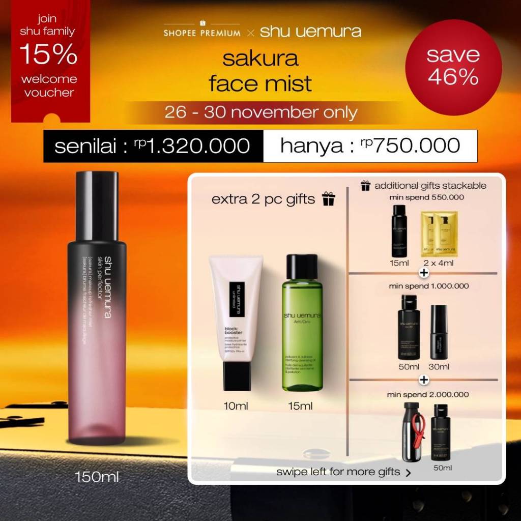 Shu Uemura Skin Perfector Makeup Refresher Sakura Mist