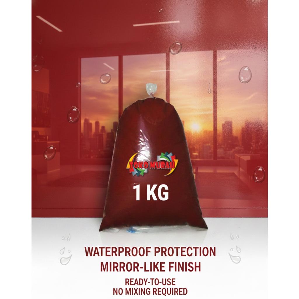 Cat Tembok Kiloan Tahan Air Dan Anti Jamur 1Kg Warna Merah Maroon