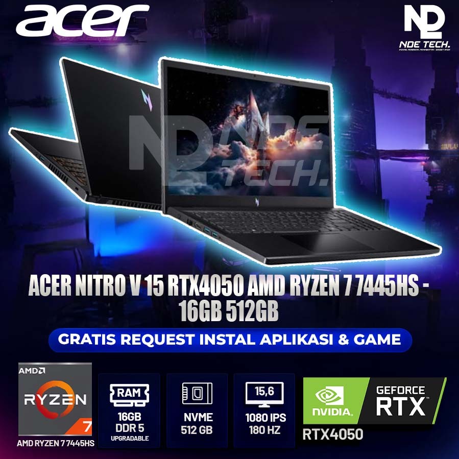 ACER NITRO V 15 RTX4050 AMD RYZEN 7 7445HS
